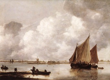 ハールレマー メール ボートの海の風景 ヤン ファン ホイエン Oil Paintings